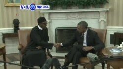 VOA60 America- Newly elected Nigerian President Muhammadu Buhari meets with President Obama at the White House- July 20, 2015