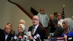 Dr. Orlando Gutierrez Boronat speaks on behalf of the Assembly of the Cuban Resistance, during a press conference on recent events in Cuba, on Monday, July 12, 2021, in Miami.