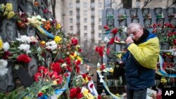 APTOPIX Ukraine Maidan Anniversary