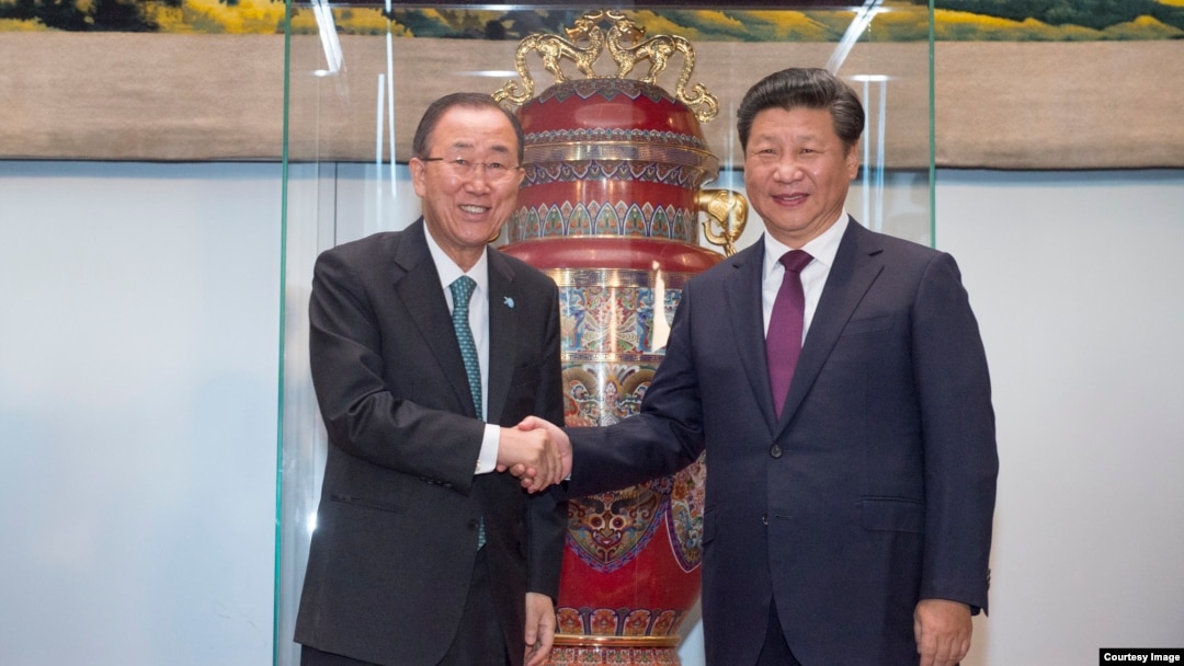 中国2015年赠联合国的《和平尊》(联合国图片)