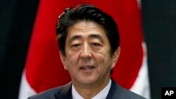 FILE - Japanese Prime Minister Shinzo Abe.