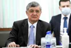 In this photo released by Russian Foreign Ministry, Special Representative of the President of the Russian Federation on Afghanistan Zamir Kabulov attends the talks in Islamabad, Pakistan, April 7, 2021.