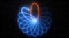Umjetnički prikaz "kosmičkog cvijeta" orbitalne precesije oko crne rupe Sagittarius A*/ Credit ESO/L. Calçada