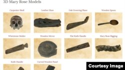 A carpenter's skull recovered from Henry VIII's warship the Mary Rose, which sank in battle in 1545, can now be viewed in 3D online. It's part of a collection of 3D scans of human remains, shoes and tools which people who cannot make it to the ship's museum home can see on www.virtualtudors.org