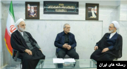 شورای موقت رهبری | از راست علیرضا اعرافی، مسعود پزشکیان و غلامحسین محسنی اژه‌ای