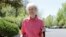 Elaine Vlieger, 79, walks near her home near Denver, Colorado on April 23, 2012. 