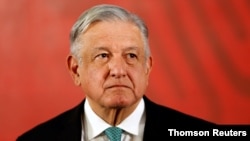 FILE - Mexico's President Andres Manuel Lopez Obrador attends a news conference at the National Palace in Mexico City, June 10, 2019.