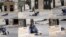 A six picture combo shows from top left to bottom right : AFP reporter Sammy Ketz, take cover as a Syrian soldier runs past during sniper fire in Syria's ancient Christian town of Maalula, scene of recent fighting between pro-government troops and rebel forces.