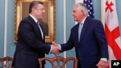 Госсекретарь США Рекс Тиллерсон и премьер-министр Грузии Георгий Квирикашвили
