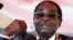 Zimbabwe's President Robert Mugabe addresses the crowd gathered to commemorate Heroes Day in Harare, Aug. 12, 2013. 