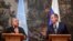 ကုလသမဂ္ဂအတွင်းရေးမှူးချုပ် Antonio Guterres နဲ့ ရုရှားနိုင်ငံခြားရေးဝန်ကြီး Sergey Lavrov တို့ ၂၀၁၈ ဇွန်လတုန်းက တွေ့ဆုံစဉ်