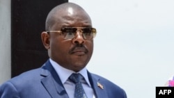 Le président burundais Pierre Nkurunziza à la commémoration du 56e anniversaire de la mort du prince Louis Rwagasore, héros de l'indépendance burundaise, à Bujumbura, le 13 octobre 2017.