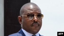 Le président burundais Pierre Nkurunziza à la commémoration du 56e anniversaire de la mort du prince Louis Rwagasore, héros de l'indépendance burundaise, à Bujumbura, le 13 octobre 2017.