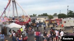 A ride called the Fire Ball malfunctioned, causing numerous injuries at the Ohio State Fair in Columbus, Ohio, July 26, 2017. 