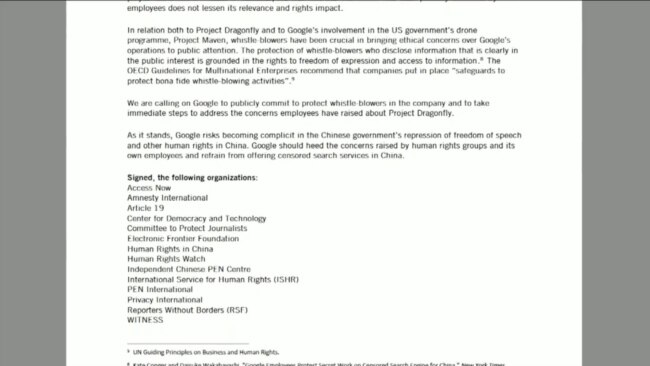 VOA连线(莫雨):多个人权组织联名致信谷歌,反对为中国开发审查版搜索引擎 VOA连线(莫雨):多个人权组织联名致信谷歌,反对为中国开发审查版搜索引擎