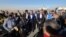 UN Security Council ambassadors arrive in Al-Arish before heading to Rafah on Dec. 11, 2023. 