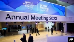 Antesala del Foro Económico Mundial de Davos en el Centro del Congreso de Davos el 16 de enero de 2023.