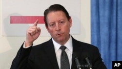 FILE - State Senate President Bill Galvano, R-Bradenton, speaks in Tallahassee, Fla., Jan. 30, 2019. Florida legislators are moving to officially condemn white nationalism, drafting resolutions against hate-spurred violence.