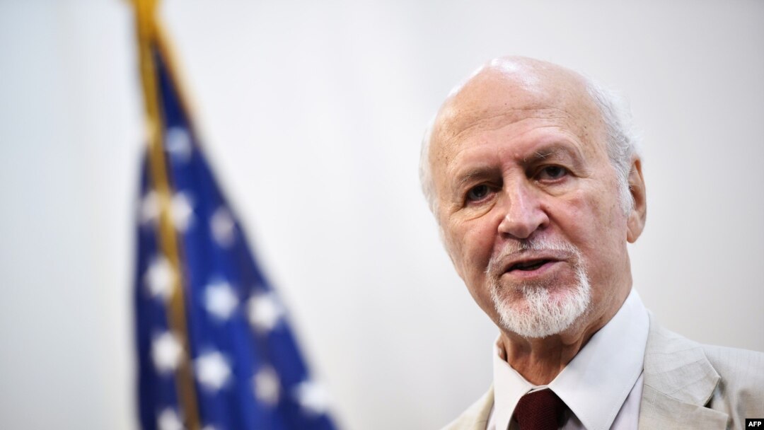 Jerome Segal speaks after being announced as the Bread and Roses Party's 2020 presidential nominee during a press conference at the National Press Club in Washington, Aug. 28, 2019. 