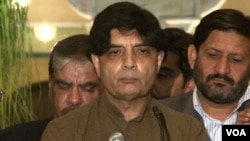 FILE - Pakistani Interior Minister Chaudhry Nisar Ali Khan.