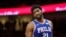 Joel Embiid des Philadelphia 76ers lors d'un match de NBA à  Atlanta, USA, le 23 mars 2019.