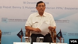 Menko Bidang Kemaritiman Luhut Binsar Panjaitan (Foto: VOA/Ahmad Bhagaskoro). 