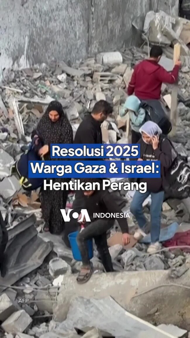 Resolusi 2025 Warga Gaza dan Israel: Hentikan Perang