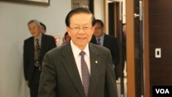 台灣海基會董事長田弘茂(美國之音楊明拍攝)