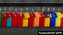 Des maillots d'équipes africaines, Egypte le 17 février 2020, image de courtoisie CAF. (Facebook/CAF)