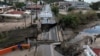 A drone view shows a damaged bridge following floods caused by Storm Bora, in Faliraki, on the island of Rhodes, Greece, Dec. 2, 2024. 