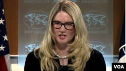 Marie Harf, portavoz del Departamento de Estado.