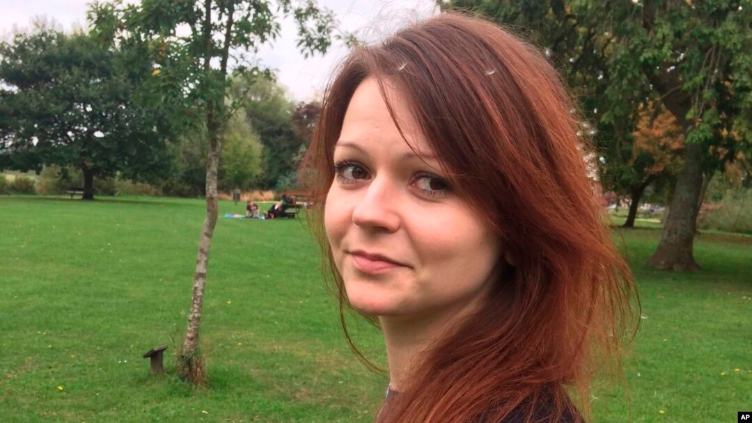 Foto de archivo de Yulia Skripal, la hija del exespía ruso Sergei Skripal, que se ha negado a recibir ayuda del consulado ruso en Gran Bretaña.