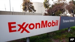 FILE - The ExxonMobil Torrance Refinery is seen in Torrance, California, Jan. 30, 2012.