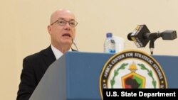 U.S. Ambassador to Ghana Robert P. Jackson speaks at the Africa Logistics Forum. April 12, 2016