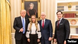Lilian Tintori, wife of Leopoldo Lopez at the White House. 