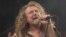 FILE - Robert Plant performs at Glastonbury music festival, in England, June 28, 2014.
