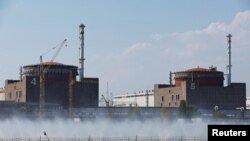 乌克兰的扎波罗热核电站。-资料照