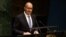 Harlem Desir, France's state secretary for European affairs, addresses the U.N. General Assembly, Jan. 22, 2015.
