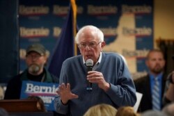 FILE - Democratic presidential candidate Sen. Bernie Sanders, I-Vt., speaks during a campaign stop in Hillsboro, N.H., Nov. 24, 2019.
