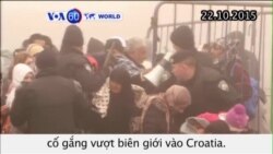 Hàng trăm di dân cố vượt biên giới vào Croatia (VOA60)