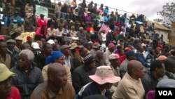 Some Bulawayo residents staged protests against pre-paid water meters today. (Photo: Taurai Shava)