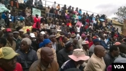 Some Bulawayo residents staged protests against pre-paid water meters today. (Photo: Taurai Shava)