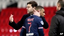 Pochettino lokacin da ya rungume Mbappe 