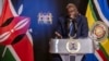 FILE - Deputy President of Kenya, Rigathi Gachagua, gestures as he addresses the media during a press conference at his official residence in Nairobi, on Oct. 7, 2024.