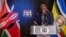 FILE - Deputy President of Kenya, Rigathi Gachagua, gestures as he addresses the media during a press conference at his official residence in Nairobi, on Oct. 7, 2024.