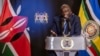 Deputy President of Kenya, Rigathi Gachagua, gestures as he addresses the media during a press conference at his official residence in Nairobi, Oct. 7, 2024.