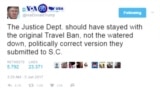 VOA60 America - President Donald Trump urges his administration to seek a tougher version of his travel ban proposal