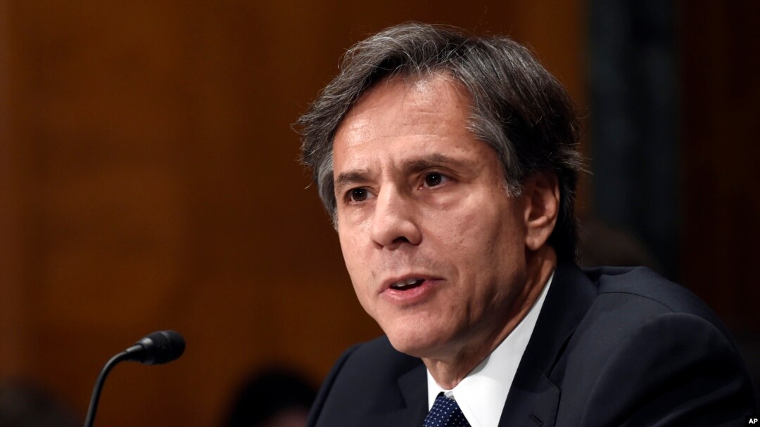 FILE - Deputy Secretary of State Antony Blinken testifies on Capitol Hill in Washington.