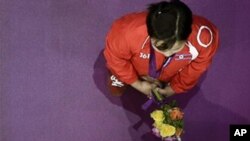 런던 하계올림픽 첫 메달을 따낸 북한의 량춘화 선수