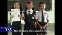 Zarokên Hindistanê Dixwazin Obama Bibe Mamostayê Wan